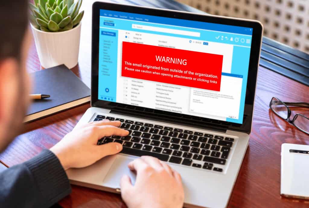 Easy Phishing Simulations Create False Confidence - Email attachment warning message | Virtuas.com